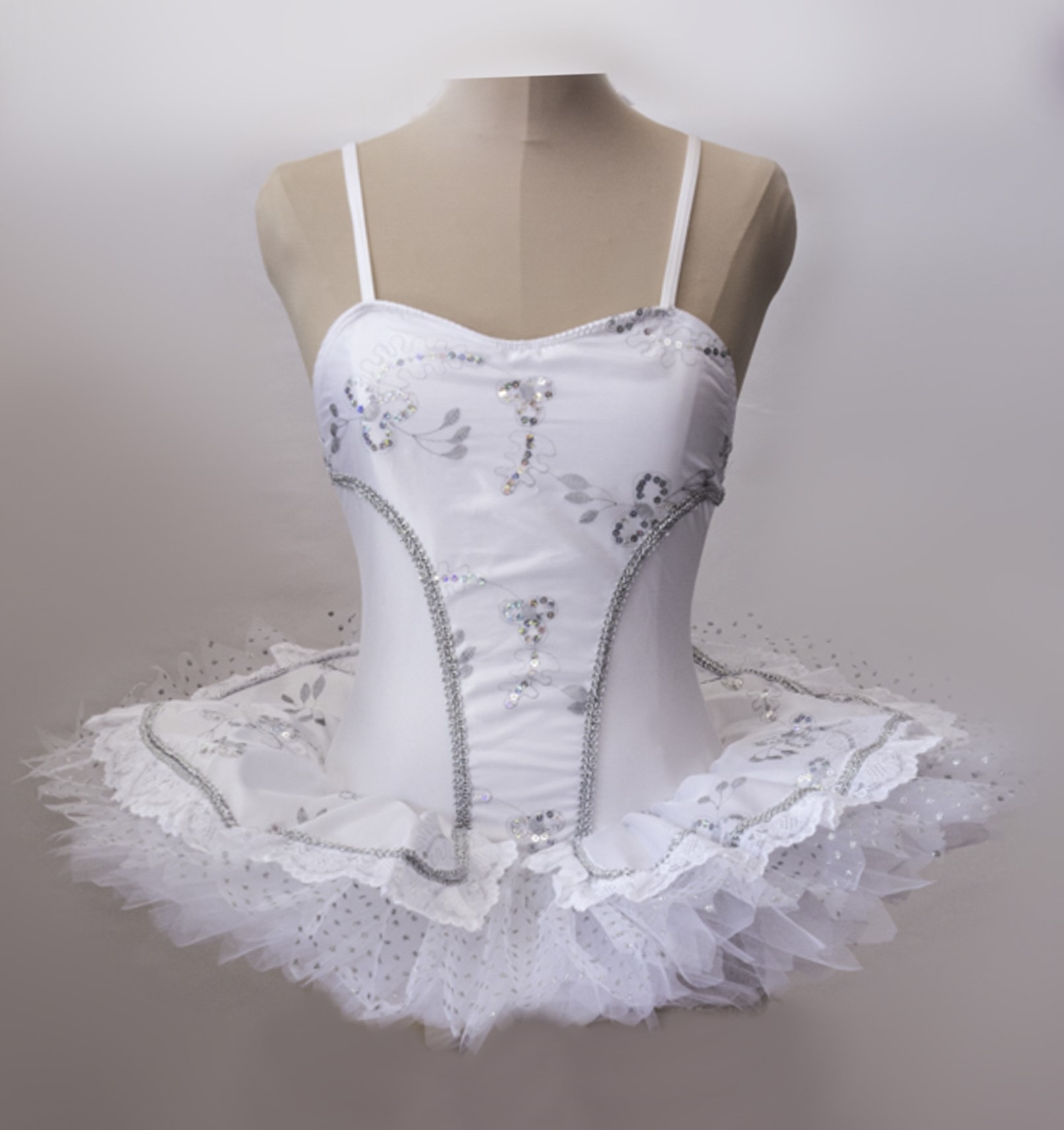 White and silver dance tutu White and Silver Dance Tutu - Image 1