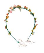 Tanzgirlande mit Blumen und Bändern