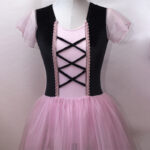 Vestitino classico rosa e nero - immagine 2