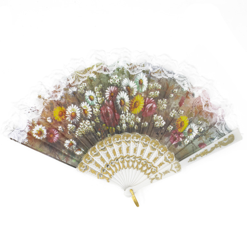 11 White Dance Fan - Image 1