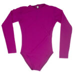 Long sleeved round neck dance leotard