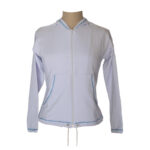 Casacca danza bianca con cappuccio