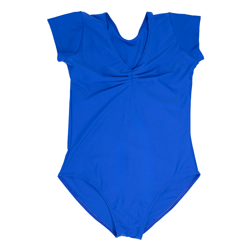 Body blu con arriccio fisso (2) Body danza blu con arriccio fisso - immagine 1