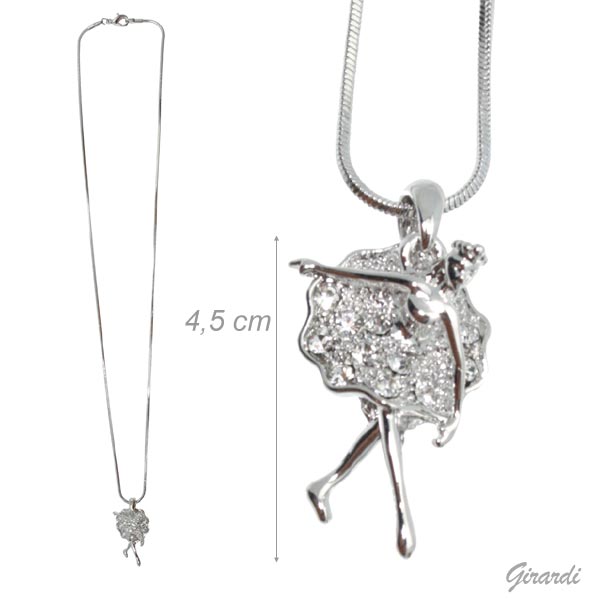 Collana Reverance con pendente Ballerina e strass Collana Reverance con pendente Ballerina e strass - immagine 1