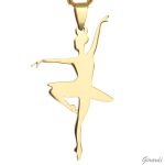 Silhouette-Halskette mit goldfarbenem Ballerina-Anhänger