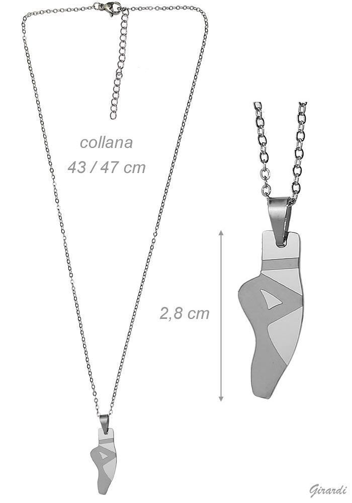 F320188 Collana Acciaio Con Pendente Scarpetta Ballerina - immagine 1