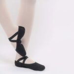 Mezze Punte Danza Elasticizzate Tela Nera Vanie - Danzez Vous? - immagine 2