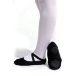 Mezze Punte Danza Elasticizzate Tela Nera Vanie - Danzez Vous?