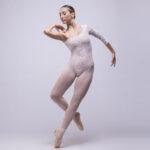 Body Danza monospalla in pizzo elasticizzato Ada