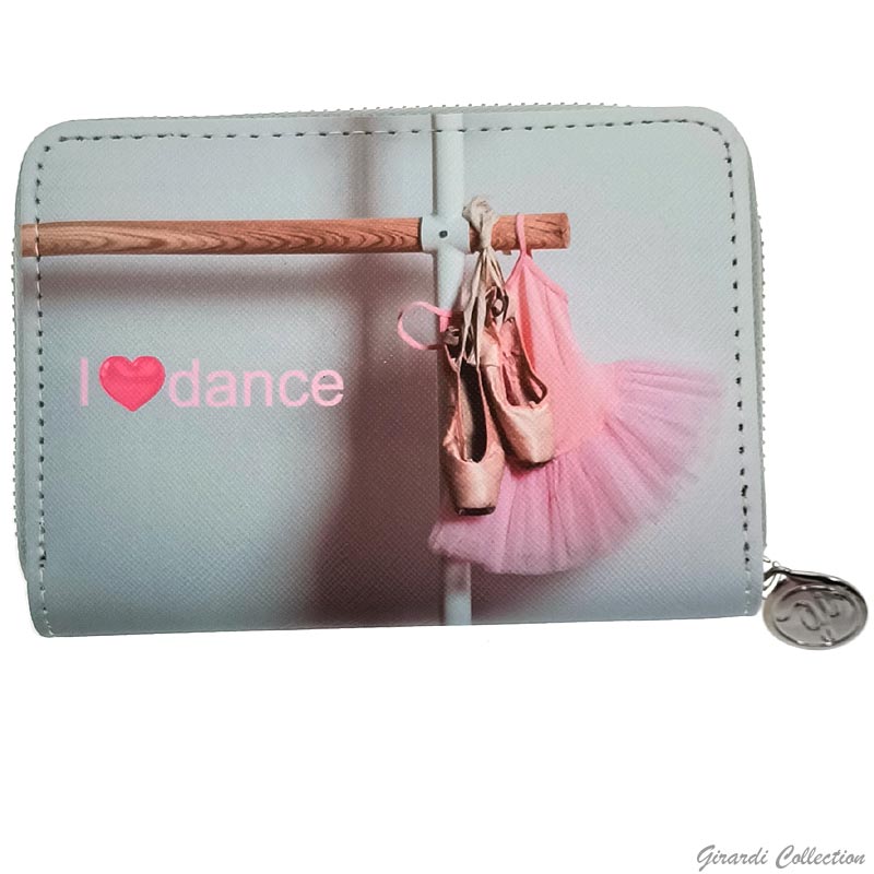 Small Dance Wallet with Tutu and Barre Pointe Small White Wallet with Tutu and Pointe Shoes - Image 1