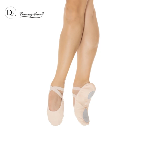 Halbe Tanzschuhe aus Segeltuch mit geteilter Sohle - Dansez Vous Nina (2) Dansez Vous – Nina Canvas Halbspitzenschuhe mit geteilter Sohle – Bild 1