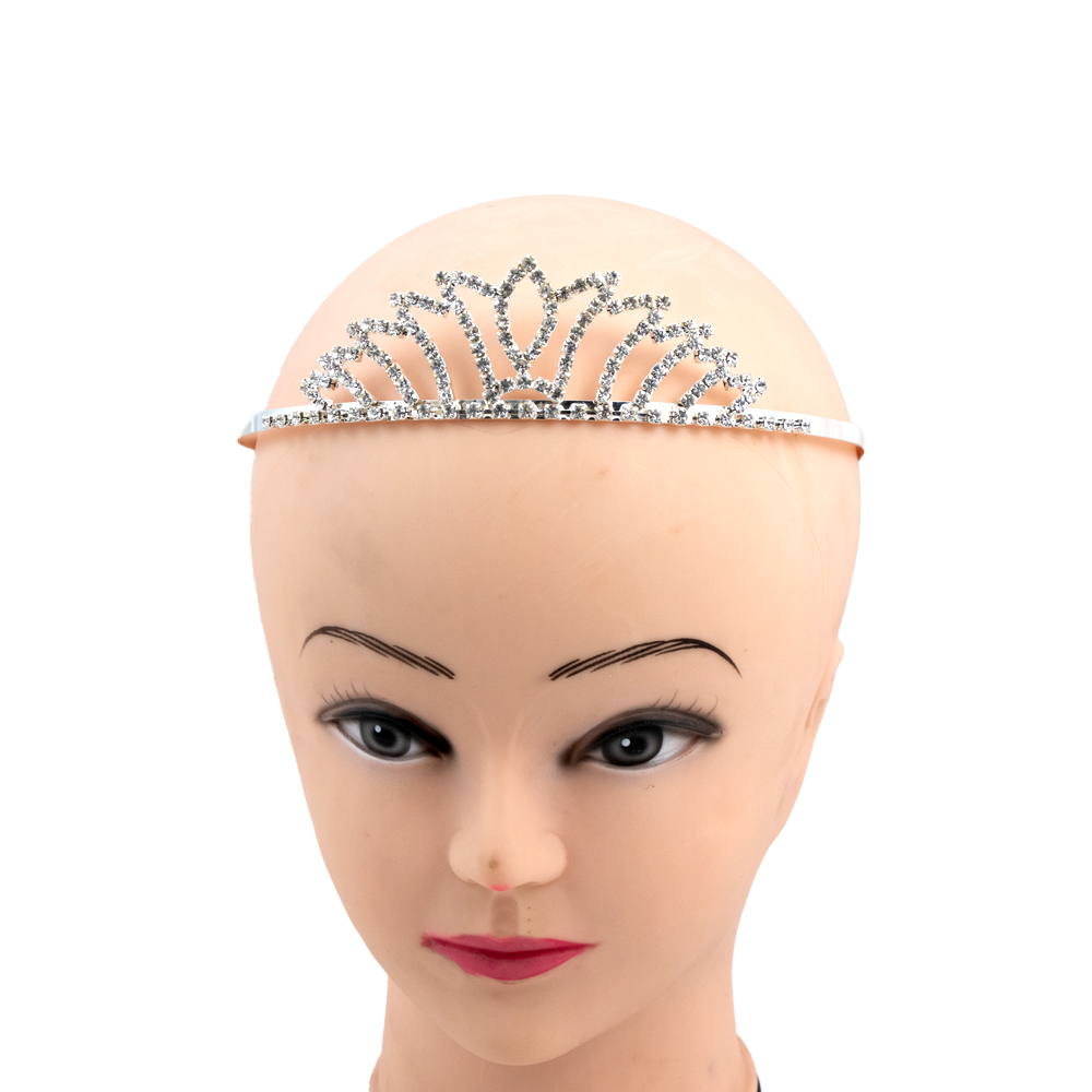 Diadema con Strass in metallo Metal Rhinestone Tiara - Image 1