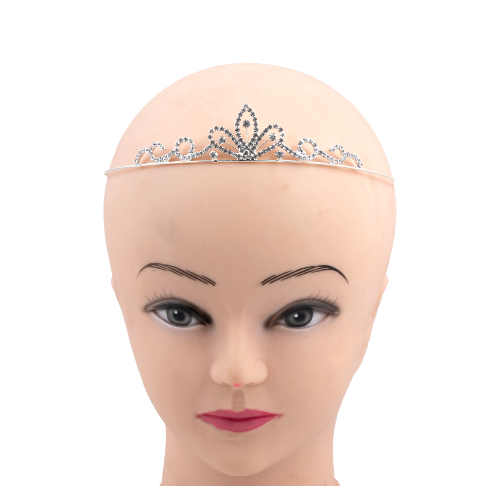 Diadema in metallo con Strass bianchi (4) Metal Tiara with White Rhinestones - DIS 04 - Image 1