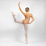 Body danza con tagli, arriccio seno e bretelle in rete Eva - immagine 2