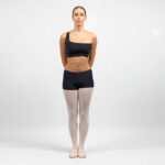 One-Shoulder-Crop-Top mit Crossover-Rücken