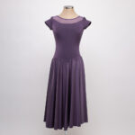 Abitino lungo in lycra con inserto in rete