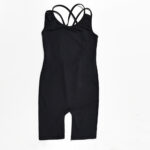 Tuta danza pantaloncino con incroci posteriori